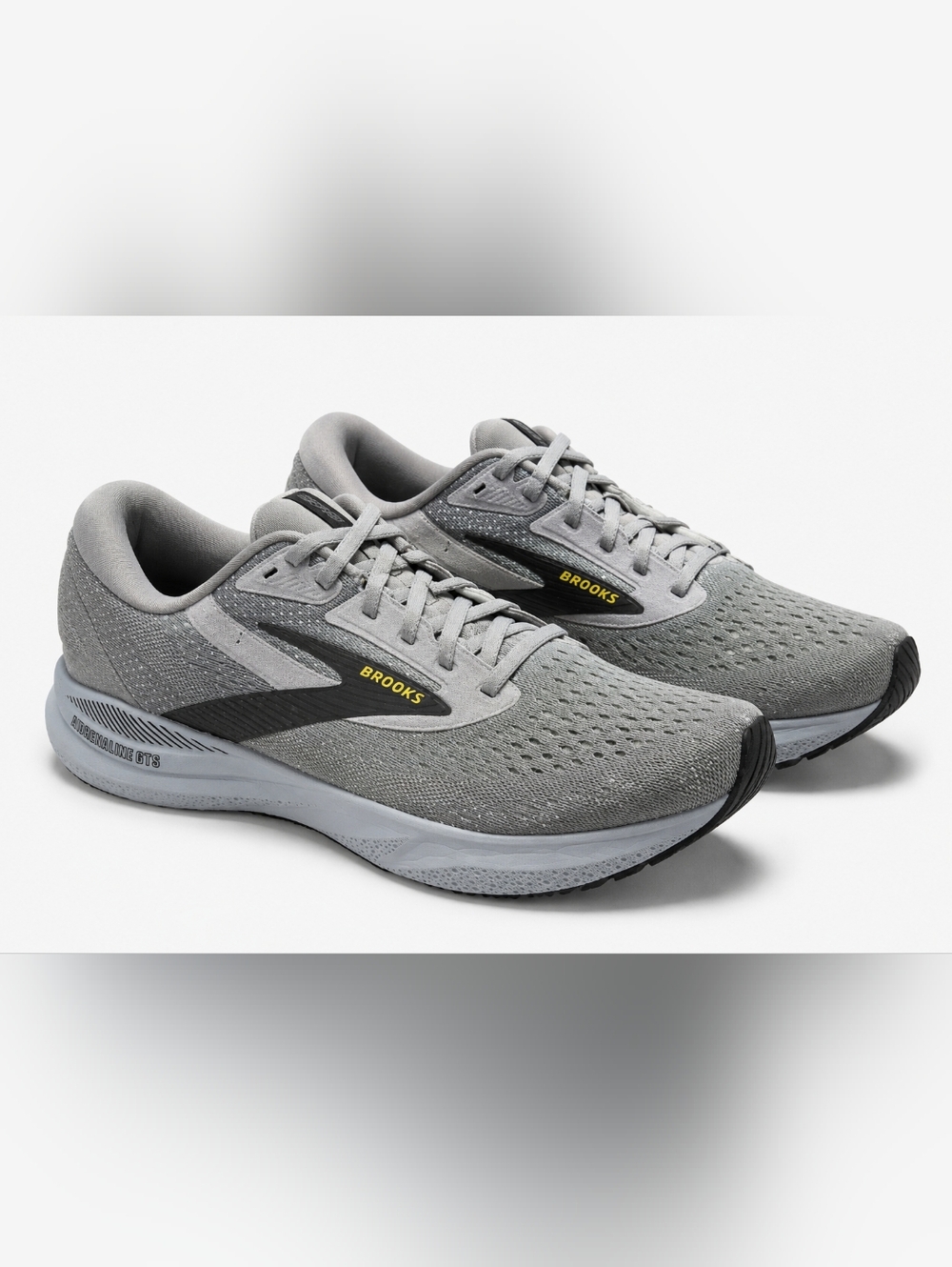 Brooks Adrenaline GTS 24 Mens Size 10 Gray Running Shoes Support Sneakers.
